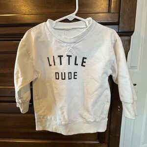 Little Dude Kids Sweatshirt - White